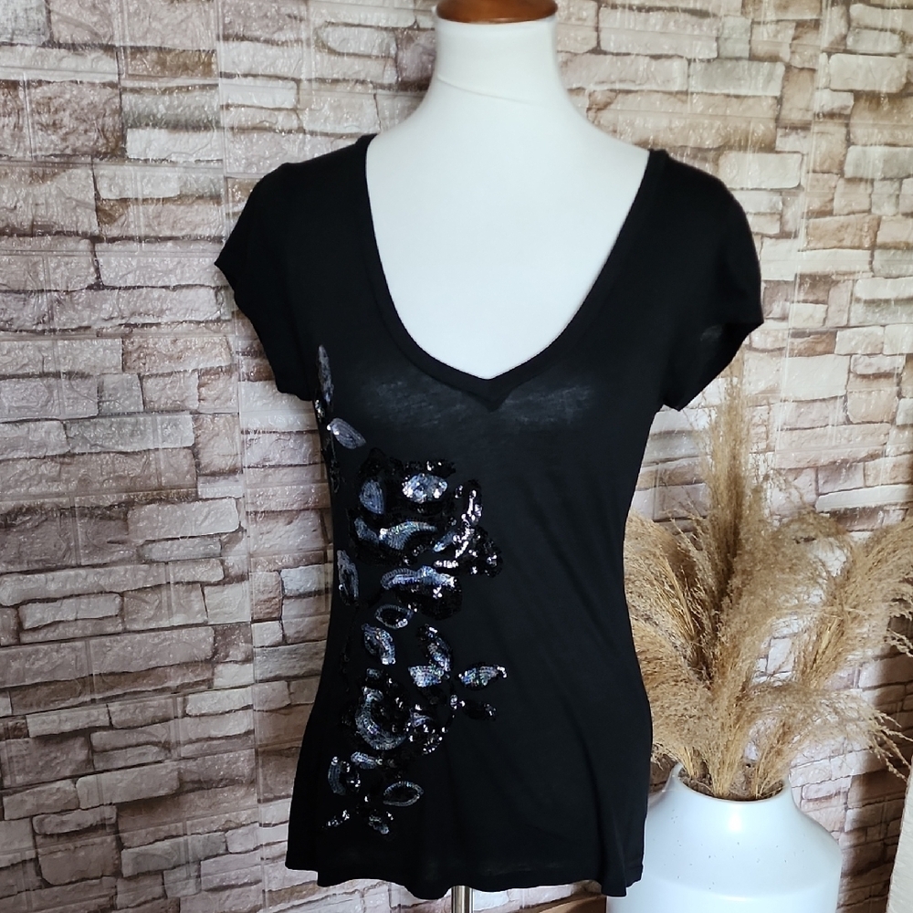 Express Black Sequin Women's Top